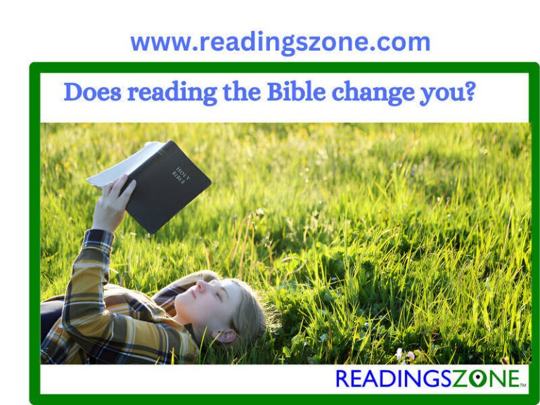 does reading the Bible change you-