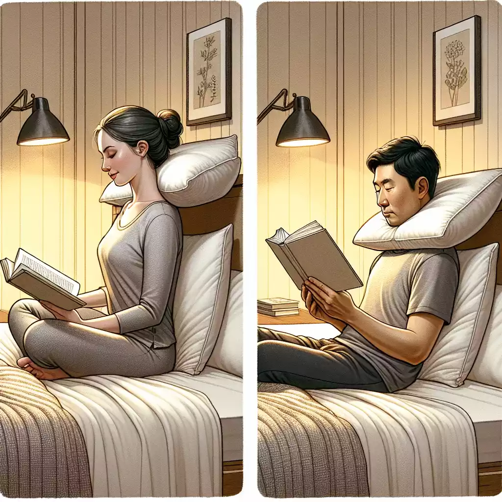 Best posture for reading in bed