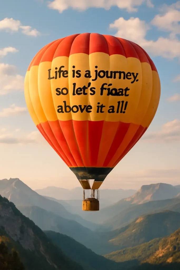 hot air balloon life quote